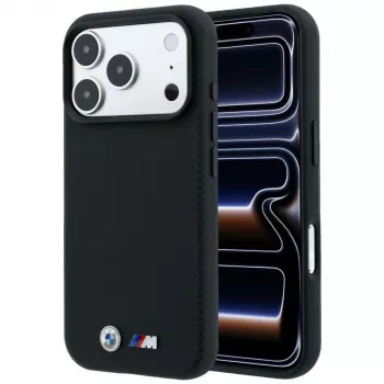 BMW M Quadrille Kevlar Metal Logo MagSafe dėklas, skirtas iPhone 18 Pro / 17 Pro - juodos spalvos