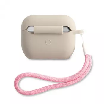 GUESS Vintage silikoninis dėklas, skirtas Apple AirPods Pro - pilkai rožinis