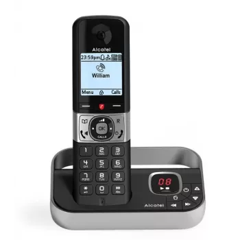 Alcatel F890 Voice belaidis DECT telefonas su atsakikliu, juodas/sidabrinis