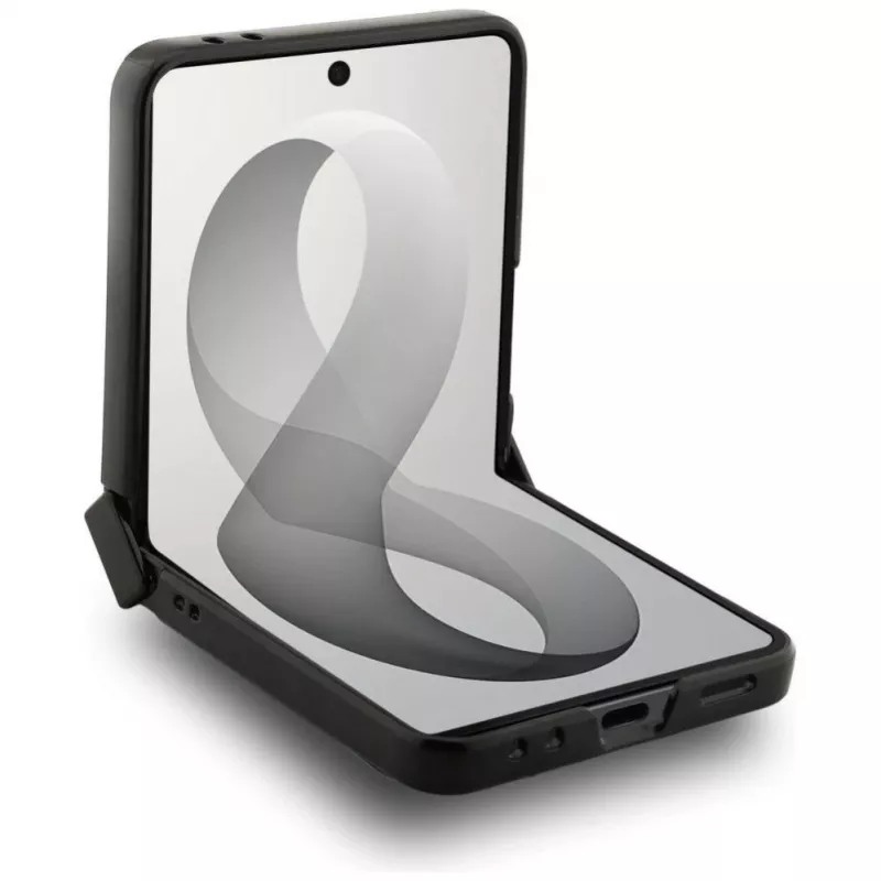 GUESS Big 4G Logo dėklas, skirtas Samsung Galaxy Z Flip 5 - juodas