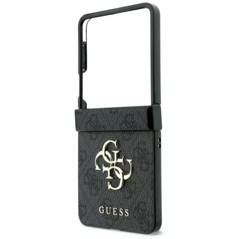 GUESS Big 4G Logo dėklas, skirtas Samsung Galaxy Z Flip 5 - juodas