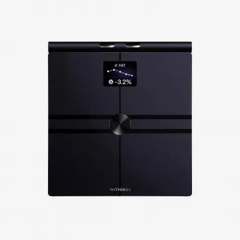 Withings Body Fit išmaniosios svarstyklės su segmentine kūno sudėties, metabolizmo ir širdies sveikatos analize, medicinos prietaisas, juodos spalvos