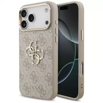 GUESS 4G Big 4G Classic Logo dėklas, skirtas iPhone 17 Pro Max / 18 Pro Max - rožinio aukso