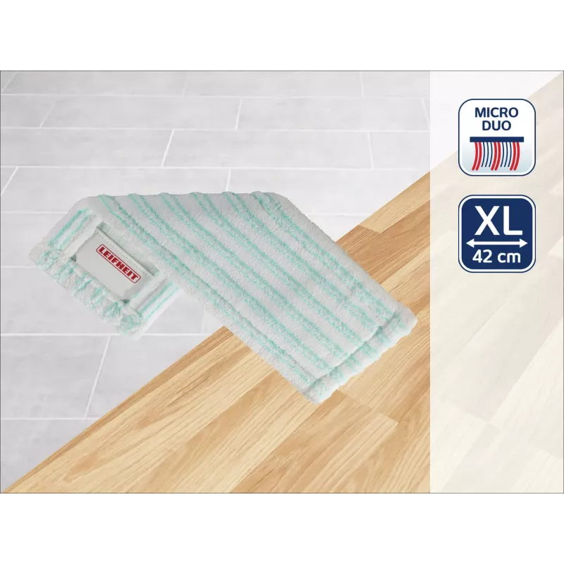 Leifheit Micro Duo atsarginė šluotos galvutė, turkio ir balta