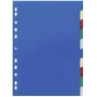 DURABLE 674027 A4 dokumentų skirtukai 1-10, polipropilenas, 10 dalių, universali perforacija, įvairių spalvų