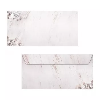 SIGEL 25 kalėdiniai vokai Rustic White DIN ilgi be langelio