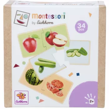 Eichhorn Montessori dėlionė - medinė formų įdėklų dėlionė mažyliams nuo 12 mėn., FSC 100%