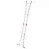 Hailo M80 4x5 pakopų daugiafunkcinė kombinuota kopėčios, aliuminio, 20 pakopų, 150 kg, EN 131 Professional