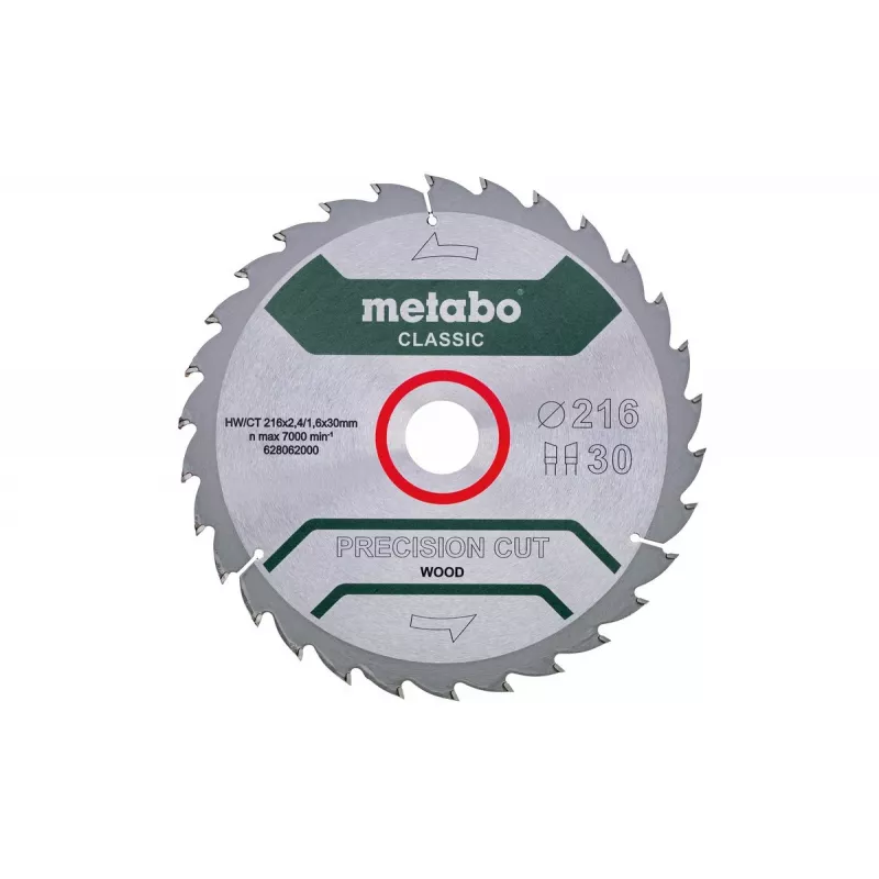 Metabo 628062000 Precision Cut Classic diskinis pjūklo diskas 216mm x 30mm x 40T