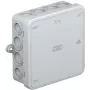 OBO A 14 kabelių jungimo dėžutė 100x100x38 mm šviesiai pilka RAL 7035 IP55