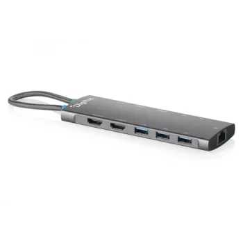 DIGITUS USB-C dokavimo stotelė, 11 prievadų, trigubas ekranas, 100W PD