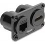 Delock dvigubas montuojamas į skydą RJ45 Cat.6 + HDMI 4K lizdas, juodas