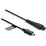 Delock USB Type-C™ įkrovimo laidas 5 V elektriniams skustuvams, suderinamas su Remington HC4250, MB4200, MB6850 serijomis – 1,2 m atsarginis laidas, juodas