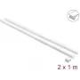 Delock lipnus kabelių kanalas su stumdomu dangteliu 24 x 14 mm su jungtimi - 1 m ilgio, 2 vnt., baltas