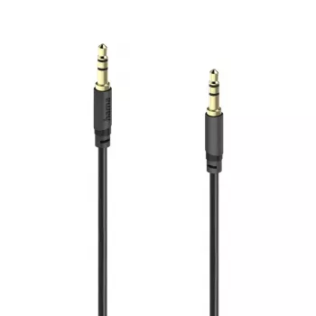 Hama Basic Line 3,5 mm Jack garso laidas, vyras į vyrą, 3 m, juodos spalvos