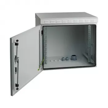 EFB 19 inch sieninis spintos 9U gylis 450mm IP55 surinktas RAL7035 pilka