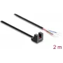 Delock šakės tipo šviesos barjeras 5 mm L tipo su 4 atvirais kabelio galais, NPN L/D pasirenkamas, 2 m