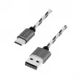 LogiLink USB 2.0 Type-C 3 vnt. kabelių rinkinys, USB-C vyriškas į USB-A vyrišką, aliuminio korpusas, nailono pynė, balta/juoda