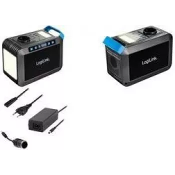 LogiLink PPS0301 nešiojama elektrinė stotis 300W, 288Wh, grynoji sinusinė banga, 1x AC, 1x DC, 4x USB-A, 1x USB-C PD, juoda