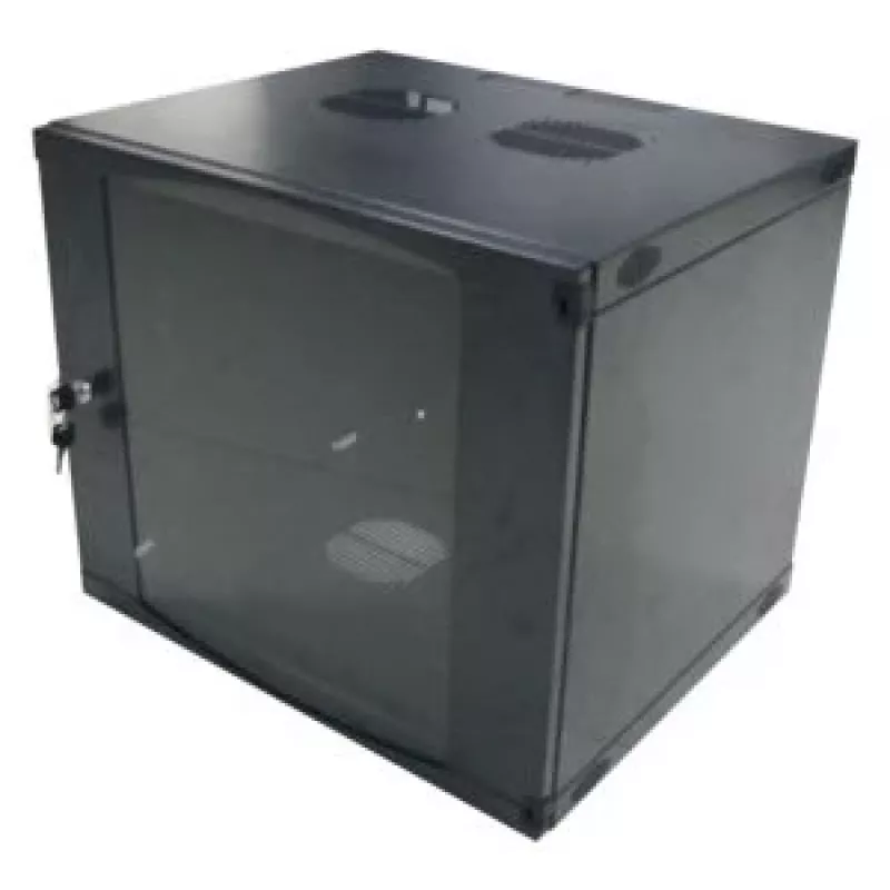 LogiLink 19 inch sieninis vienos sekcijos spintelis 6U, plokščios pakuotės, juodas (RAL 9005)