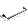 Delock 19 inch 1U kabelių tvarkymo skydelis su reguliuojamu gyliu 40-90 mm, juodas