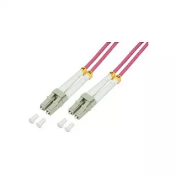 LogiLink OM4 LC/LC dvipusis daugiamodis šviesolaidinis kabelis, 75m, LSZH, aqua