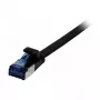 SYNERGY21 CAT6A U/FTP plokščias Superflex jungiamasis kabelis RJ45, 15m, juodas, 500MHz, AWG32, TPE