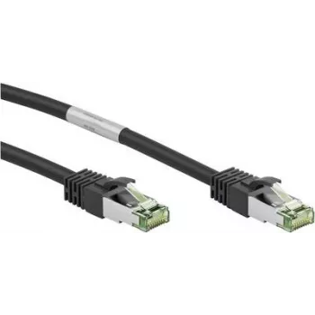 Wentronic Goobay CAT 8.1 S/FTP (PiMF) Patch Cable, 10 m, juoda, LSZH be halogenų, varis AWG 24