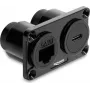 Delock dvigubas skydelio tvirtinimo adapteris USB 10 Gbps USB Type-C™ moteriškas PD 100 W + RJ45 moteriškas Cat.6 juodas
