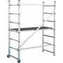 KRAUSE CORDA pastoliai Mini aukštis 3m aliuminio mobilus pastolių bokštas su 4 sukamosiomis ratukėmis, platforma 1500x600mm, apkrovos klasė 2, EN 1004