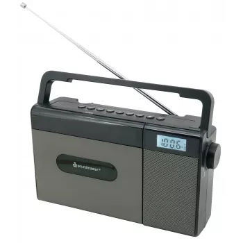 Soundmaster RCD1170SW nešiojamas CD radijas su FM, Bluetooth, USB ir įkraunama baterija - juoda