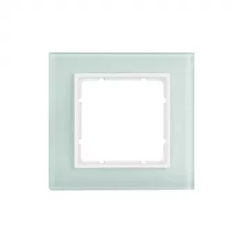 Berker B.7 Glass 1-jos angos dengiamasis rėmelis Polar White