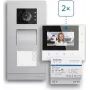 ABB Welcome Basic 2 laidų vaizdo domofono rinkinys dviejų šeimų namui, 4,3 colio monitorius, baltas