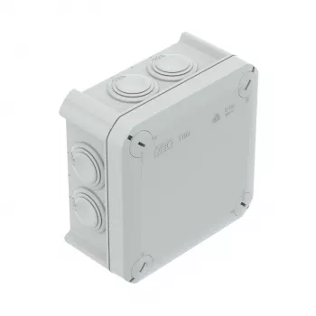 OBO T 60 kabelių jungimo dėžutė su įvadais 114x114x57 PP šviesiai pilka