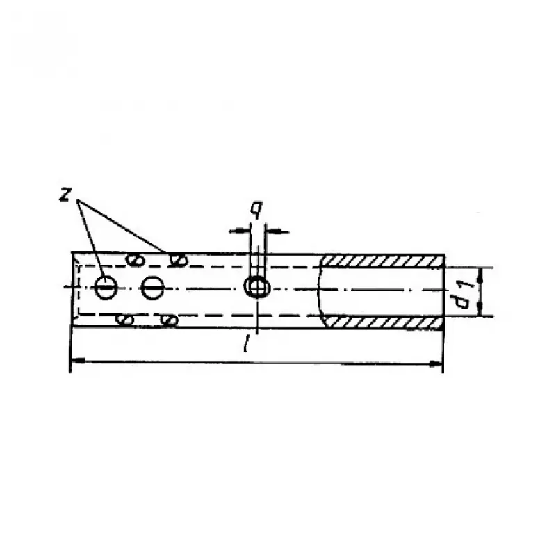 Klauke 553R vamzdinis varžtinis jungiklis, 16 mm², litavimo anga, žalvaris, alavuotas