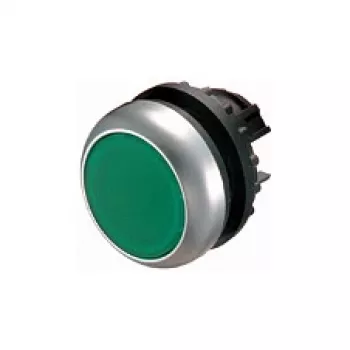 Eaton M22-D-G plokščias mygtuko pavaros elementas, žalias, momentinis, 22,5 mm, IP66/IP67/IP69K