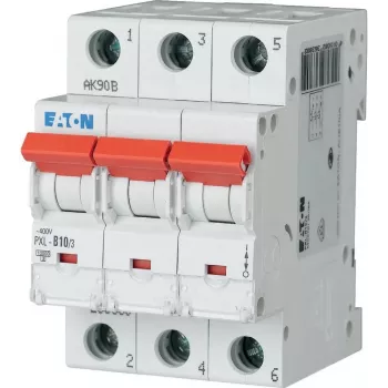 EATON PXL-B10/3 Miniatiūrinis automatinis jungiklis 10 A 3 polių B charakteristika