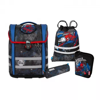McNeill mokyklinė kuprinė PERFECTO 5 dalių komplektas Marvel Spider-Man