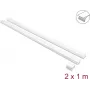 Delock lipnus kabelių kanalas su stumdomu dangteliu 40 x 19 mm, jungiamoji detalė, 1 m, 2 vnt., baltas