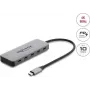 Delock 2 prievadų USB 10 Gbps šakotuvas su 2 prievadų USB-C 4K ir PD 3.0 100 W