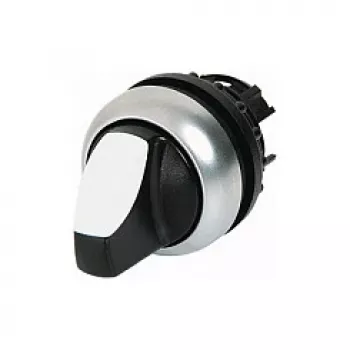 Eaton M22-WRK selektoriaus jungiklio pavara, 3 padėtys, fiksuojama, juoda, titano apvadas, IP69K