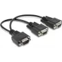 Delock Y-splitter laidas D-Sub 9 vyriškas į 2 x moteriškus su varžtais 25 cm