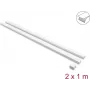Delock lipnus kabelių kanalas su stumdomu dangteliu 30 x 14 mm su jungtimi - 1 m, 2 vnt., baltas