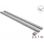 Delock lipnus kabelių kanalas su stumdomu dangteliu 30 x 14 mm, su jungtimi, 1 m, 2 vnt., pilkas