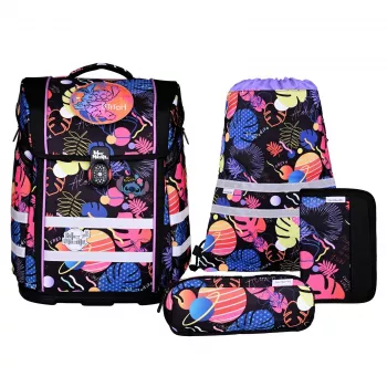 McNeill mokyklinė kuprinė PERFECTO 5 dalių rinkinys Disney Stitch III