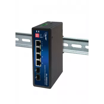 ALLNET ALL-SGI8104v3 pramoninis nevaldomas 2 lygio komutatorius, 6 prievadai GbE, 4x GbE RJ45, 2x SFP, be ventiliatoriaus, IP40