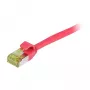 SYNERGY21 CAT6A S/FTP plonas patch kabelis RJ45, 10m, raudonas, 500MHz, LSZH/TPE Superflex, AWG28, CAT7 žaliavinis kabelis