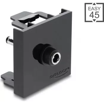 Delock Easy 45 modulis nuolatinės srovės 5,5 x 2,1 mm lizdas į nuolatinės srovės 5,5 x 2,5 mm kištuką, juodas