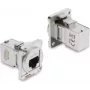 Delock D-Type modulis RJ45 moteris į moterį 90° kampu Cat.6A sidabrinis