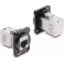 Delock D-Type modulis RJ45 motina į motiną 90° kampu Cat.6A juoda / sidabrinė